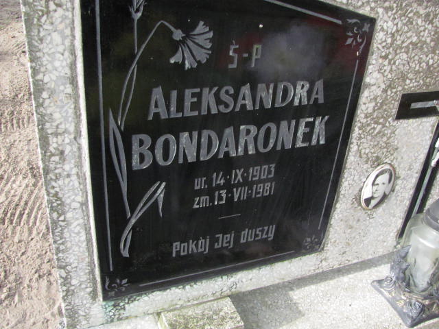 Aleksandra Bondaronek 1903 Witnica - Grobonet - Wyszukiwarka osób pochowanych