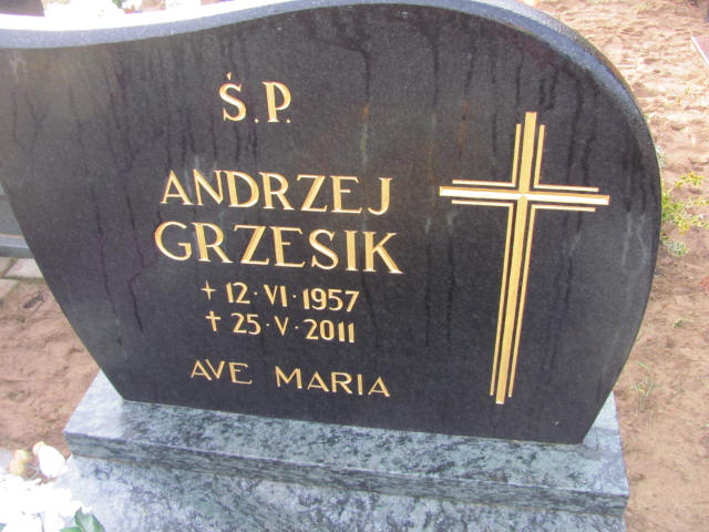 Andrzej Grzesik 1957 Witnica - Grobonet - Wyszukiwarka osób pochowanych