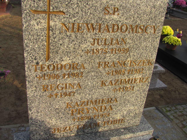 Julian Niewiadomski 1875 Witnica - Grobonet - Wyszukiwarka osób pochowanych