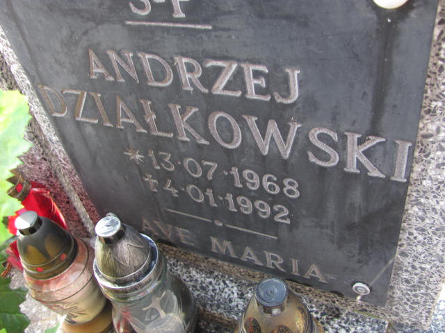 Andrzej Janusz Działkowski 1968 Witnica - Grobonet - Wyszukiwarka osób pochowanych