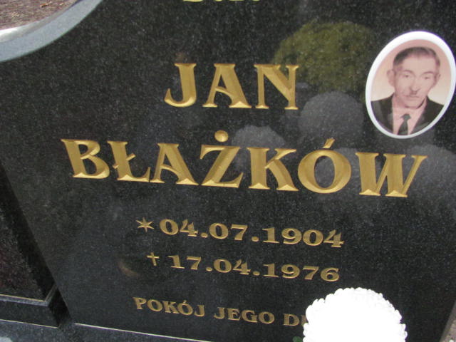 Jan Błażków 1904 Witnica - Grobonet - Wyszukiwarka osób pochowanych