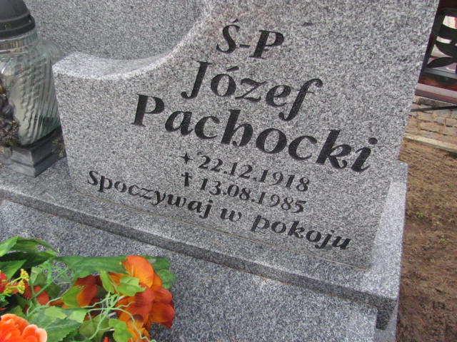 Józef Pachocki 1918 Witnica - Grobonet - Wyszukiwarka osób pochowanych