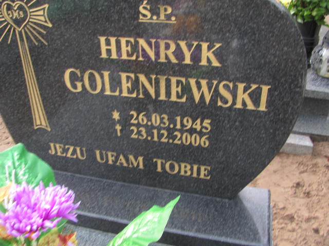 Henryk Goleniewski 1945 Witnica - Grobonet - Wyszukiwarka osób pochowanych