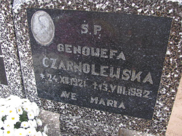 Genowefa Czarnolewska 1921 Witnica - Grobonet - Wyszukiwarka osób pochowanych