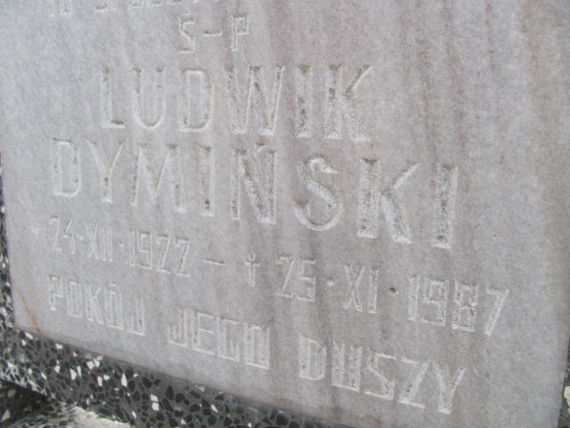 Ludwik Dymiński 1922 Witnica - Grobonet - Wyszukiwarka osób pochowanych