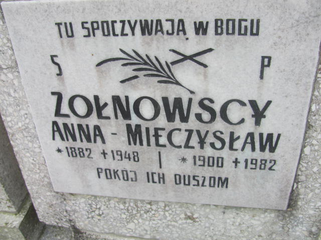 Anna Żołnowska  1881 Witnica - Grobonet - Wyszukiwarka osób pochowanych