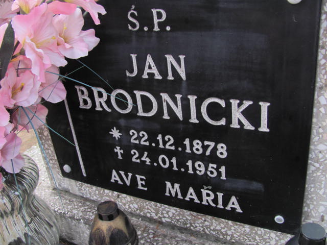 Jan Brodnicki 1878 Witnica - Grobonet - Wyszukiwarka osób pochowanych