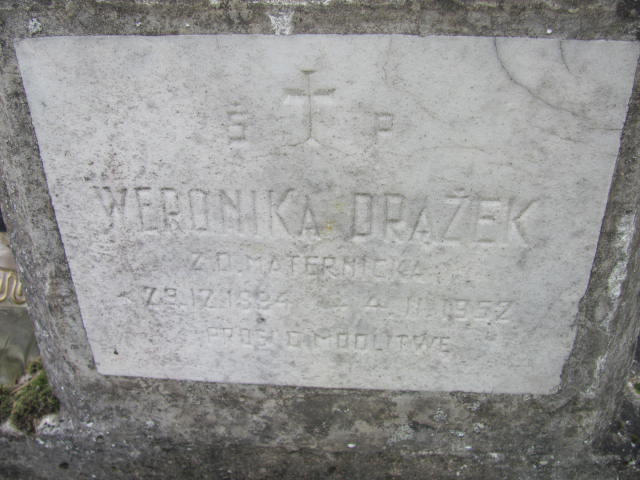 Weronika Drążek  1884 Witnica - Grobonet - Wyszukiwarka osób pochowanych