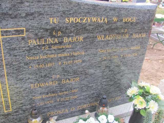 Władysław Bajor  1899 Witnica - Grobonet - Wyszukiwarka osób pochowanych