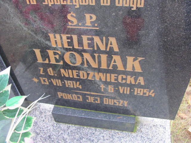  Leoniak 1914 Witnica - Grobonet - Wyszukiwarka osób pochowanych