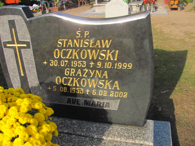 Grażyna Oczkowska 1953 Witnica - Grobonet - Wyszukiwarka osób pochowanych