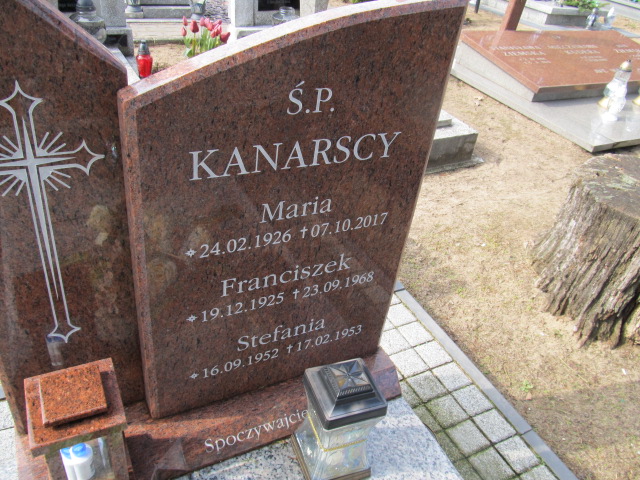 Franciszek Kanarski 1925 Witnica - Grobonet - Wyszukiwarka osób pochowanych