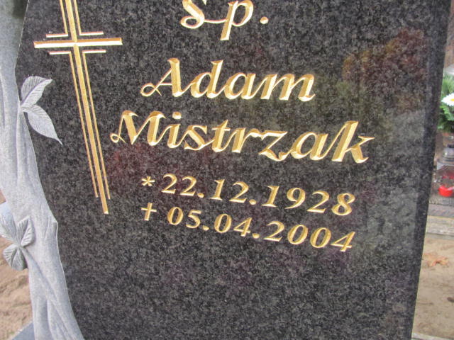 Adam Mistrzak 1928 Witnica - Grobonet - Wyszukiwarka osób pochowanych