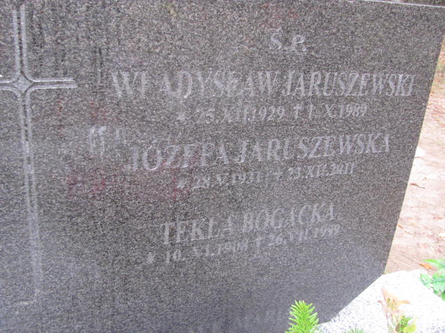 Józefa Jaruszewska 1931 Witnica - Grobonet - Wyszukiwarka osób pochowanych