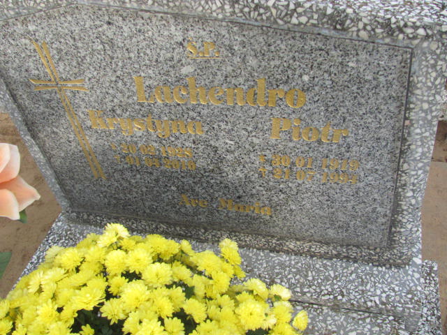 Krystyna Lachendro 1928 Witnica - Grobonet - Wyszukiwarka osób pochowanych