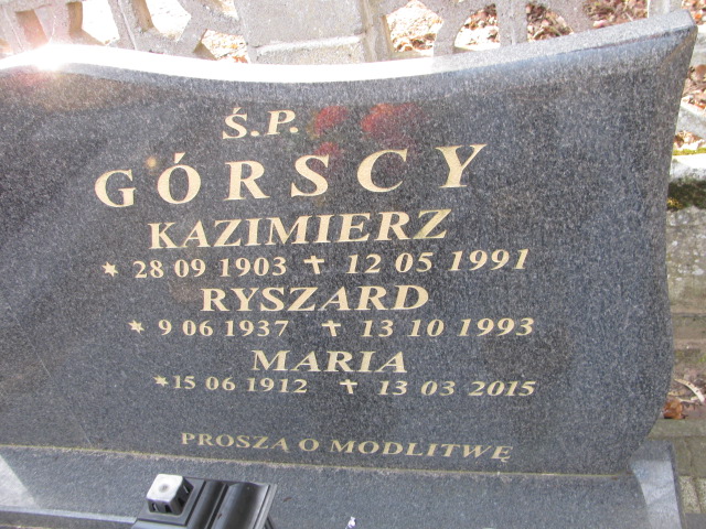 Kazimierz Górski 1903 Witnica - Grobonet - Wyszukiwarka osób pochowanych