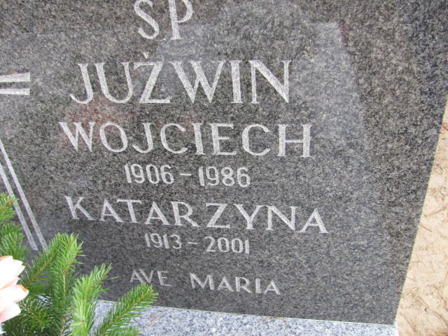 Katarzyna Juźwin 1913 Witnica - Grobonet - Wyszukiwarka osób pochowanych