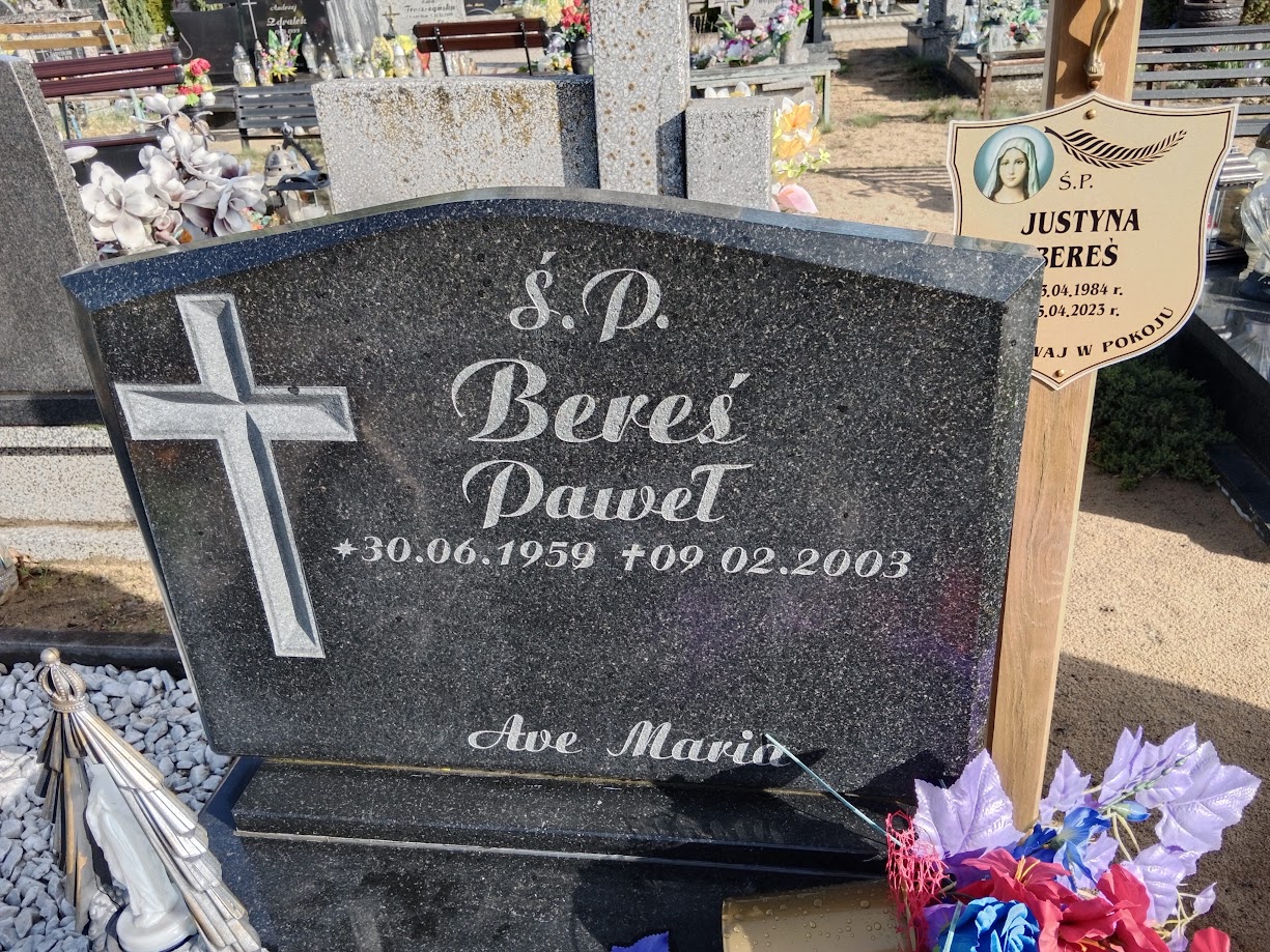 Justyna Bereś 1984 Witnica - Grobonet - Wyszukiwarka osób pochowanych