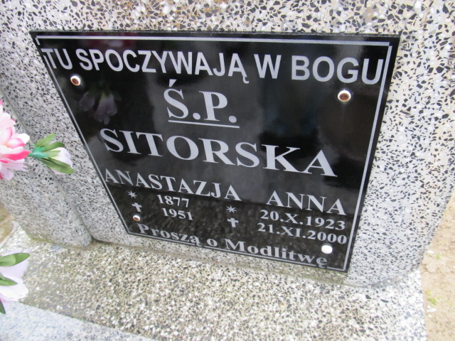 Anna Sitorska 1923 Witnica - Grobonet - Wyszukiwarka osób pochowanych