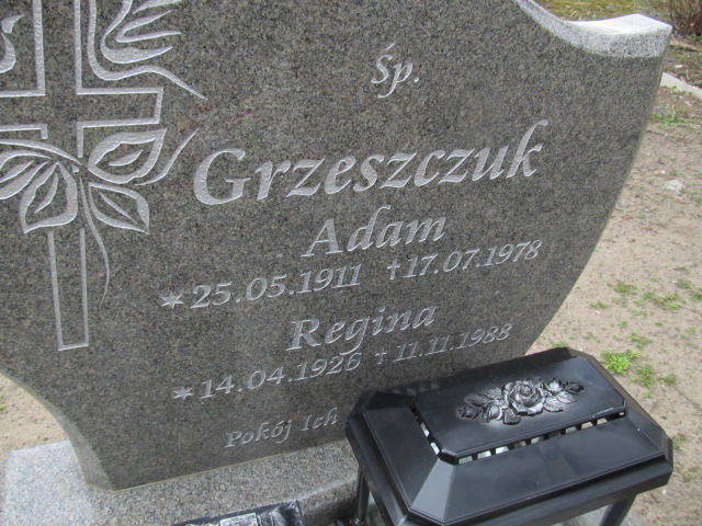 Adam Grzeszczuk 1911 Witnica - Grobonet - Wyszukiwarka osób pochowanych