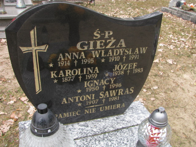 Władysław Gieża 1910 Witnica - Grobonet - Wyszukiwarka osób pochowanych