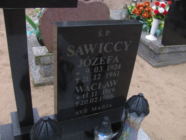 Józefa Sawicka 1924 Witnica - Grobonet - Wyszukiwarka osób pochowanych