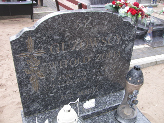 Zofia Guzowska 1933 Witnica - Grobonet - Wyszukiwarka osób pochowanych