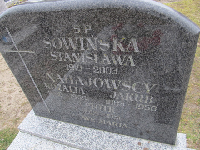Stanisława Sowińska 1919 Witnica - Grobonet - Wyszukiwarka osób pochowanych