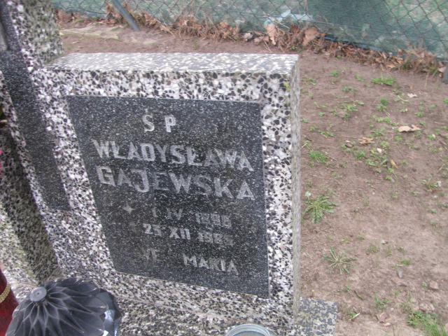 Władysława Gajewska 1896 Witnica - Grobonet - Wyszukiwarka osób pochowanych