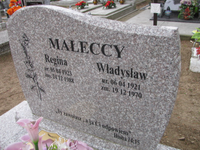 Regina Małecka 1923 Witnica - Grobonet - Wyszukiwarka osób pochowanych