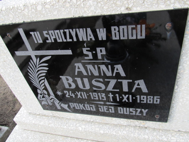 Anna Buszta 1913 Witnica - Grobonet - Wyszukiwarka osób pochowanych