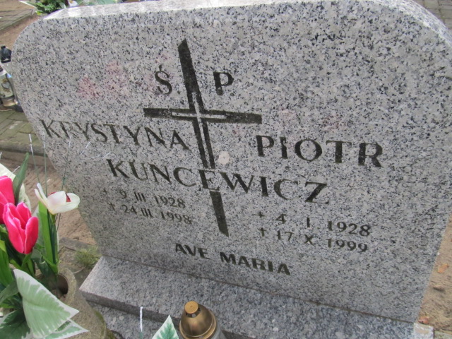 Piotr Kuncewicz 1928 Witnica - Grobonet - Wyszukiwarka osób pochowanych